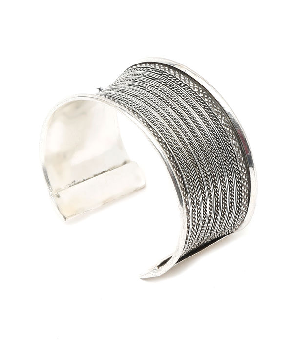 YouBella Jewellery Celebrity Inspired Silver Plated Cuff Bracelet for Girls and Women